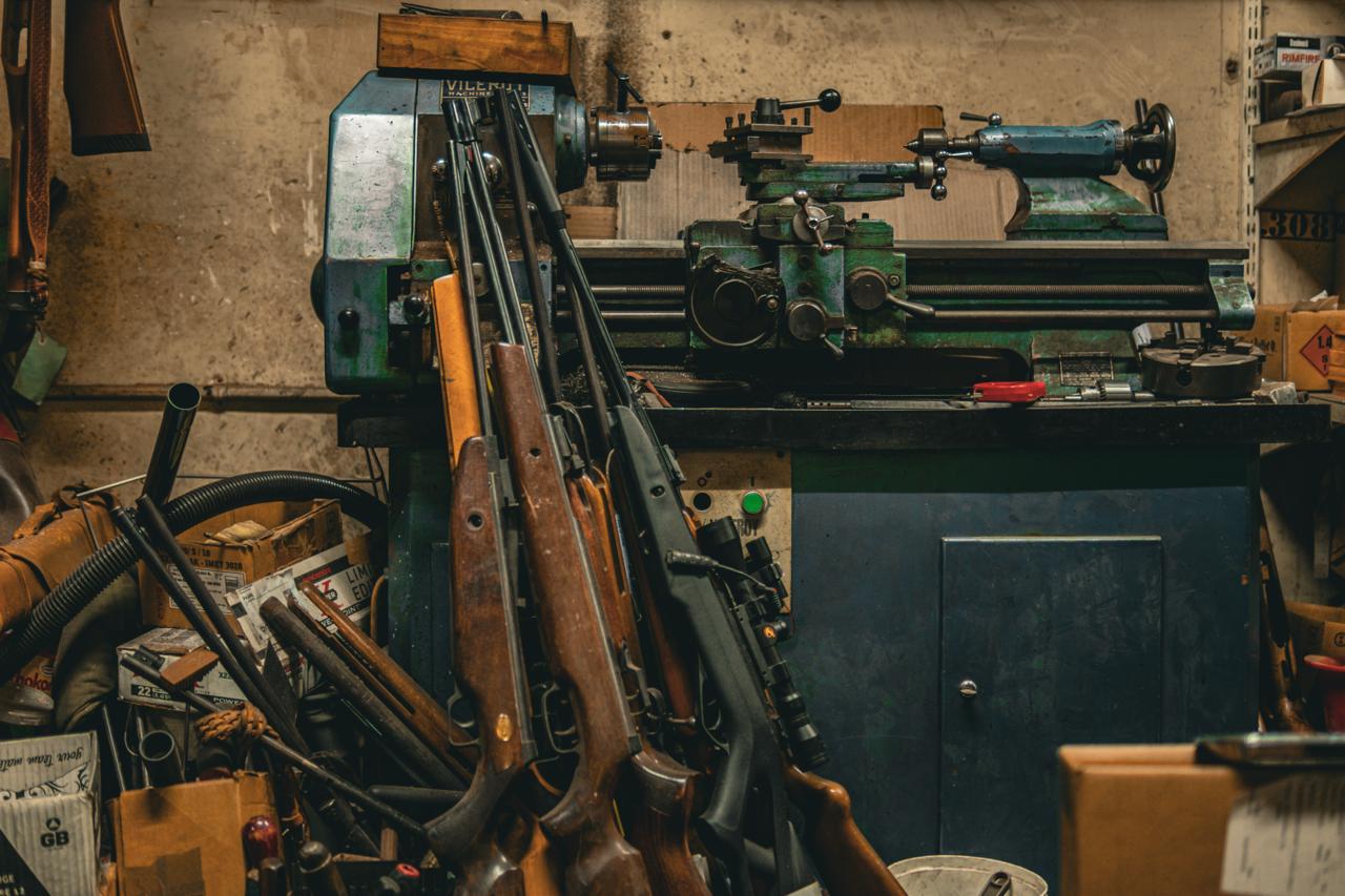 Inside Hugo van Zyl Sports, a gun and hunting shop on Main Road, Paarl